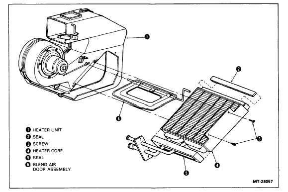 Figure 5. - Heater (Only) Unit Heater Core - Exploded View